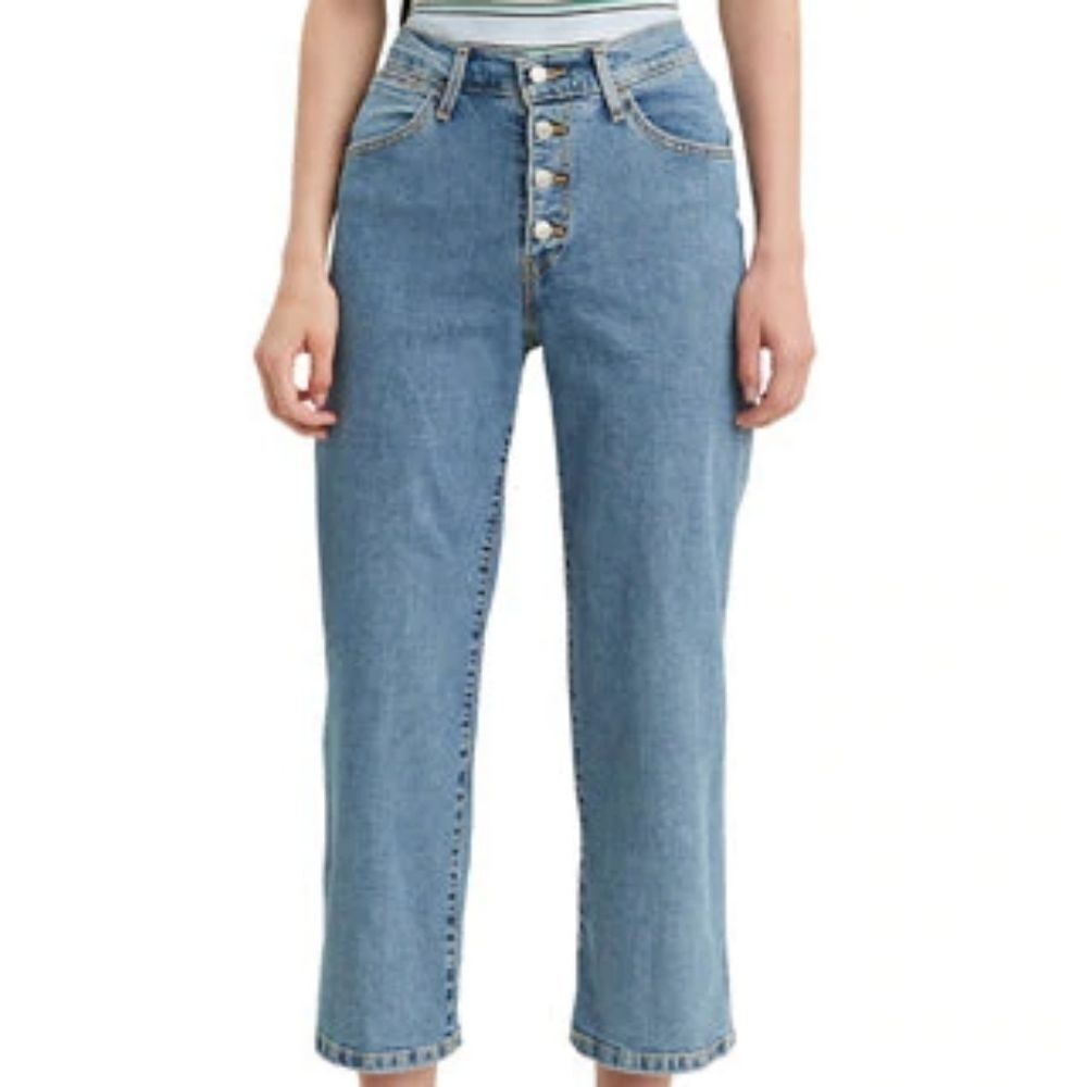Levi's Women's Mile High Cropped Wide Leg Jeans - Picture 2 of 4